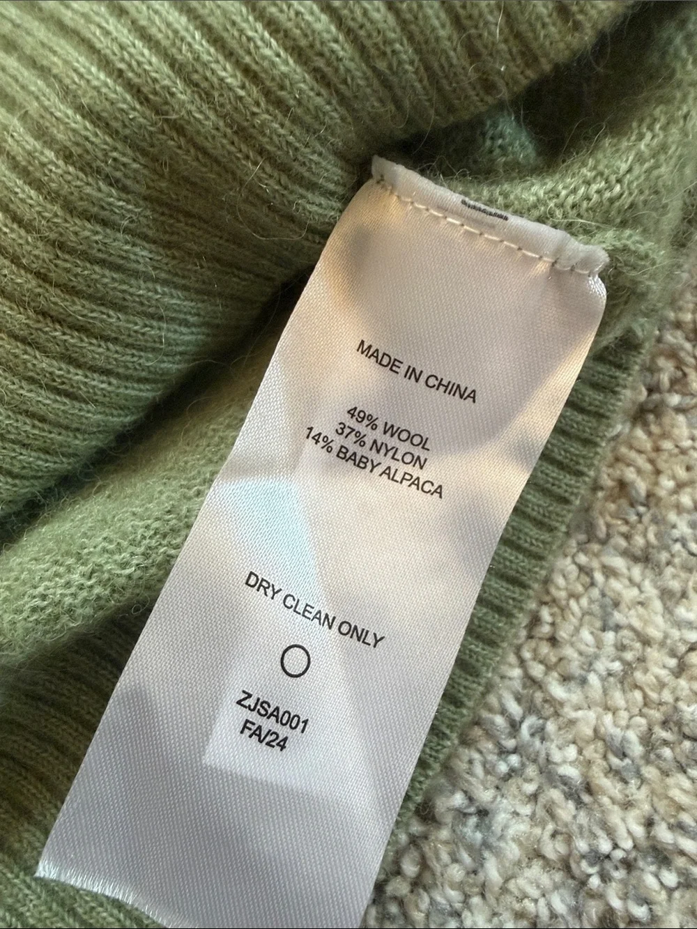 Quince Women’s Crewneck Textured Sweater - Sage Green - Small
